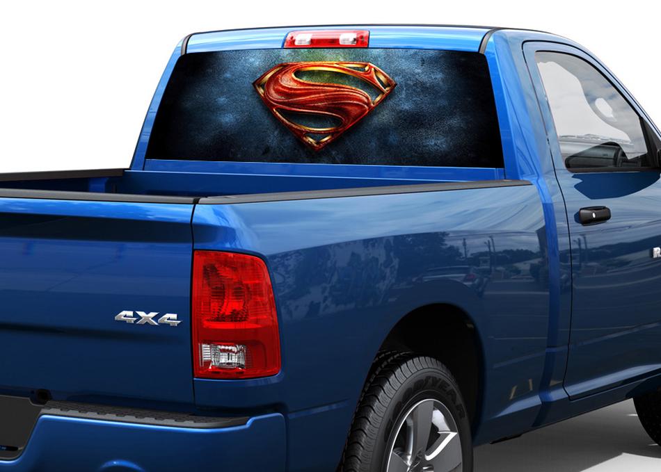 Superman Art Rear Window Decal Sticker Pick-up Truck SUV Car