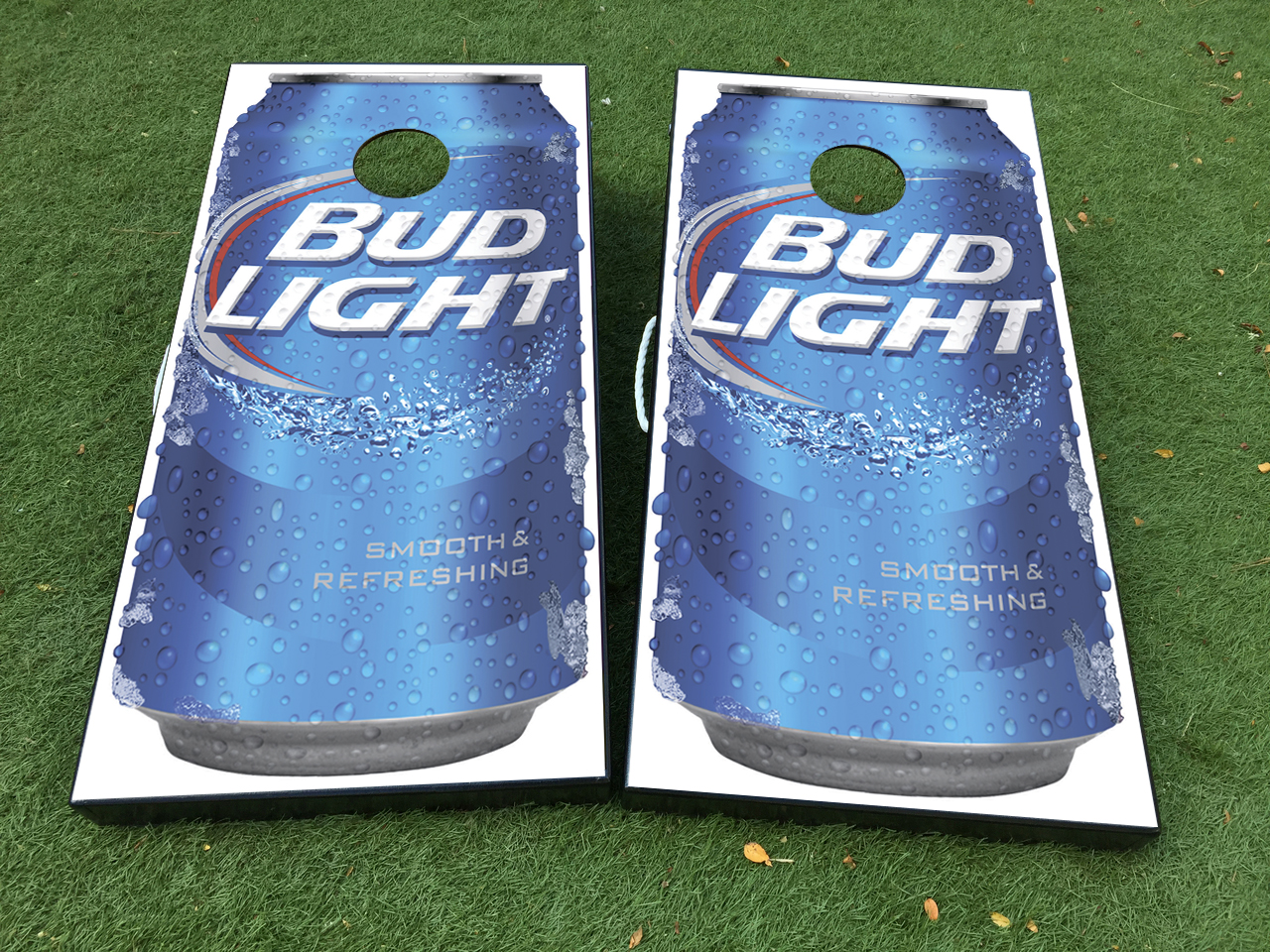 Bud Ligth Beer Cornhole Board Game Decal VINYL WRAPS with LAMINATED
