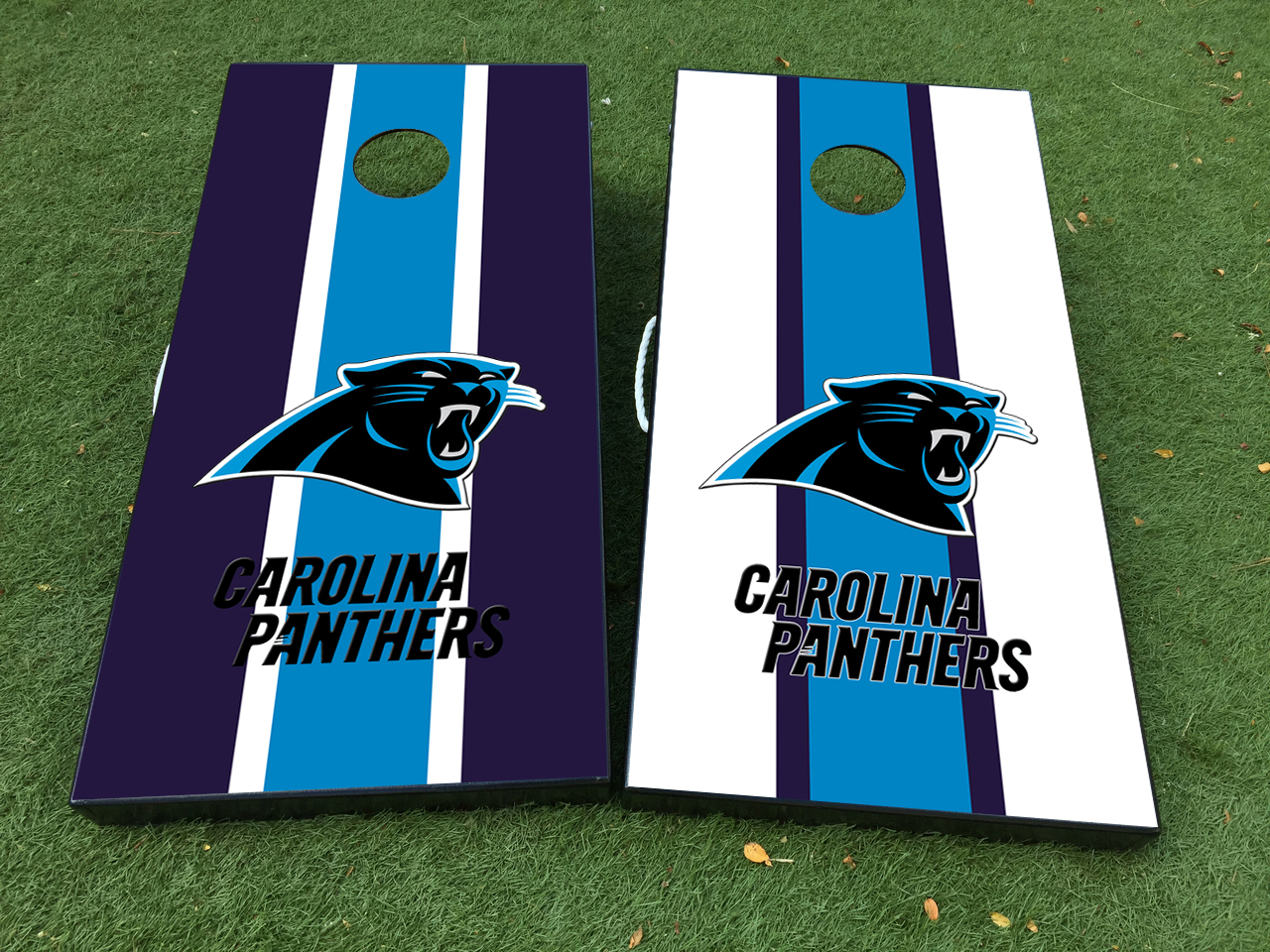 Carolina Panthers logo Cornhole Board Game Decal VINYL WRAPS with LAMINATED